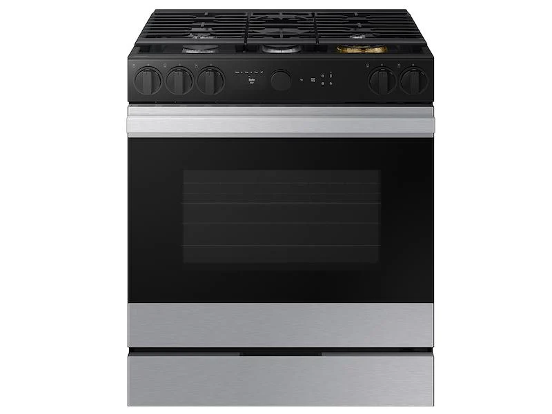 Samsung NSG6DG8500SR Bespoke 6.0 cu. ft. Smart Slide-In Gas Range with Air Sous Vide & Air Fry in Stainless Steel
