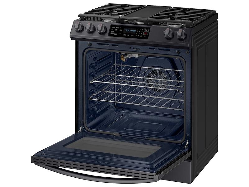 6.0 cu. ft. Smart Slide-in Gas Range with Convection in Black Stainless Steel - Image 9