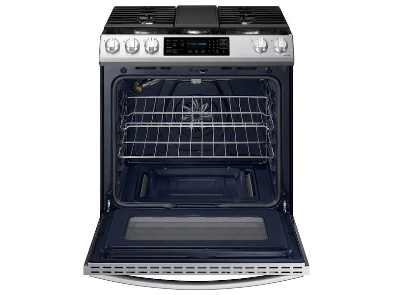 Samsung 6.0 cu. ft. Smart Slide-in Gas Range with Convection in Stainless Steel - Image 4