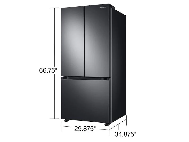 22 cu. ft. Smart 3-Door French Door Refrigerator in Black Stainless Steel - Image 2