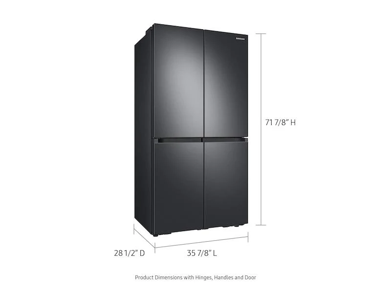 Samsung 23 cu. ft. Smart Counter Depth 4-Door Flex™ refrigerator with AutoFill Water Pitcher and Dual Ice Maker in Black Stainless Steel - Image 2