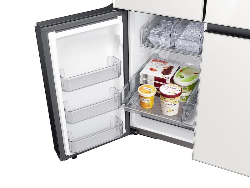Bespoke Counter Depth 4-Door Flex™ Refrigerator (23 cu. ft.) in White Glass (2021) - Image 7