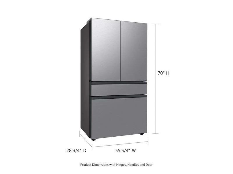 Samsung RF23BB8600QLAA Bespoke 4-Door French Door Refrigerator (23 cu. ft.) with Beverage Center™ in Stainless Steel - Image 3