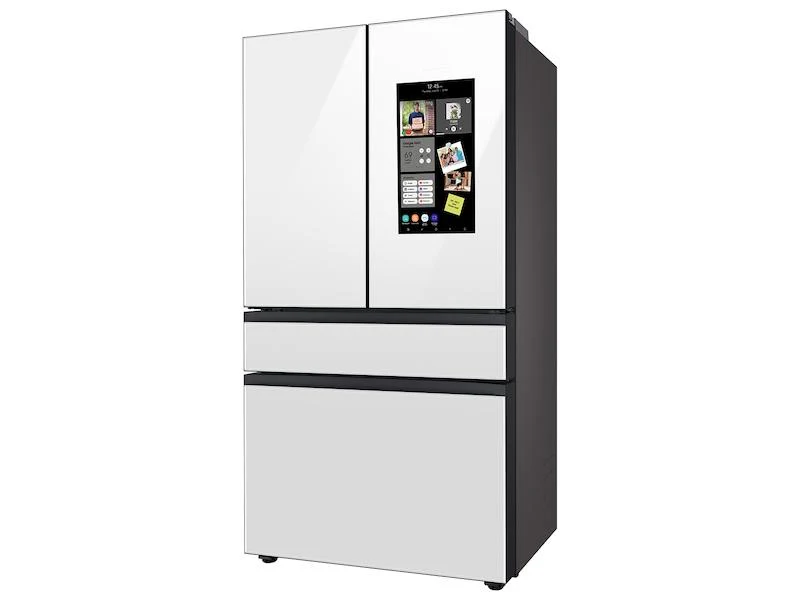 Samsung RF23BB890012 Bespoke Counter Depth 4-Door French Door Refrigerator (23 cu. ft.) with Family Hub™ in White Glass - Image 4