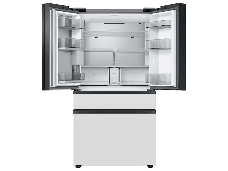 Samsung RF29BB86004MAA Bespoke 4-Door French Door Refrigerator (29 cu. ft.) with Beverage Center™ in Morning Blue Glass Top Panels and White Glass Middle and Bottom Panels - Image 4