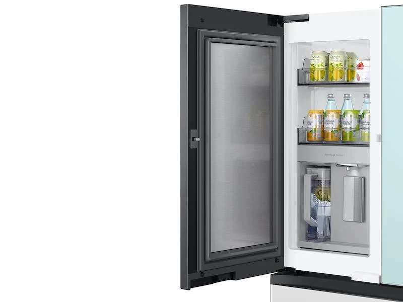 Samsung RF29BB86004MAA Bespoke 4-Door French Door Refrigerator (29 cu. ft.) with Beverage Center™ in Morning Blue Glass Top Panels and White Glass Middle and Bottom Panels - Image 9