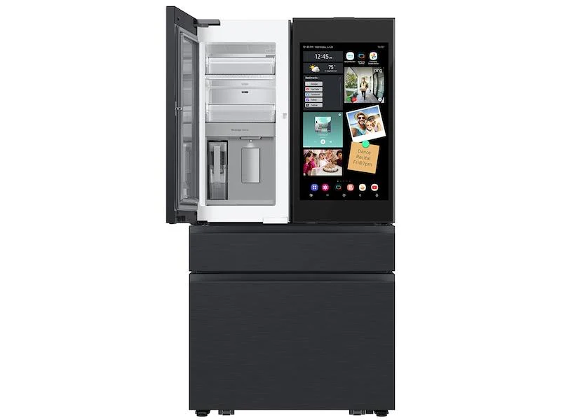 Samsung RF90F23AECE Bespoke 23 cu. ft. Counter Depth 4-Door French Door Refrigerator with AI Family Hub™+ AI Vision Inside™ in Charcoal Glass and Black/Charcoal - Image 12