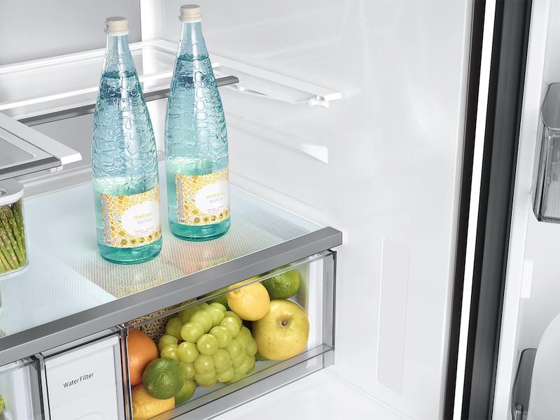 Samsung RF90F23AECR Bespoke 23 cu. ft. Counter Depth 4-Door French Door Refrigerator with AI Family Hub™+ & AI Vision Inside™ in Charcoal Glass and Stainless Steel - Image 13