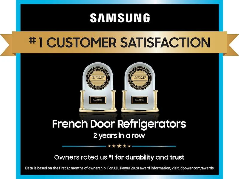Samsung RF90F23AECR Bespoke 23 cu. ft. Counter Depth 4-Door French Door Refrigerator with AI Family Hub™+ & AI Vision Inside™ in Charcoal Glass and Stainless Steel - Image 6
