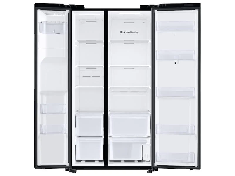 Samsung RS22T5561SG 22 cu. ft. Counter Depth Side-by-Side Refrigerator with Touch Screen Family Hub™ in Black Stainless Steel - Image 6