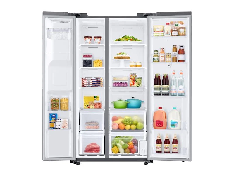Samsung RS22T5561SR 22 cu. ft. Counter Depth Side-by-Side Refrigerator with Touch Screen Family Hub™ in Stainless Steel - Image 4