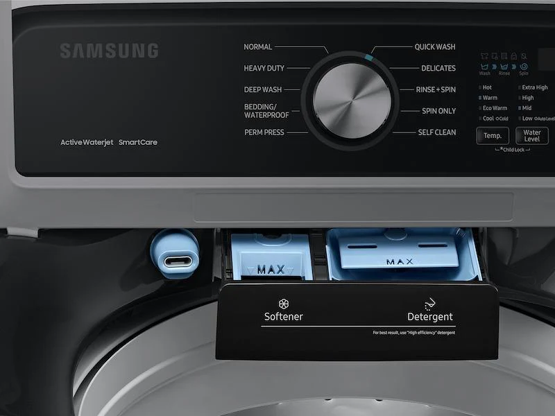 Samsung WA45T3400AV 4.5 cu. ft. Capacity Top Load Washer with Active WaterJet in Brushed Black - Image 10