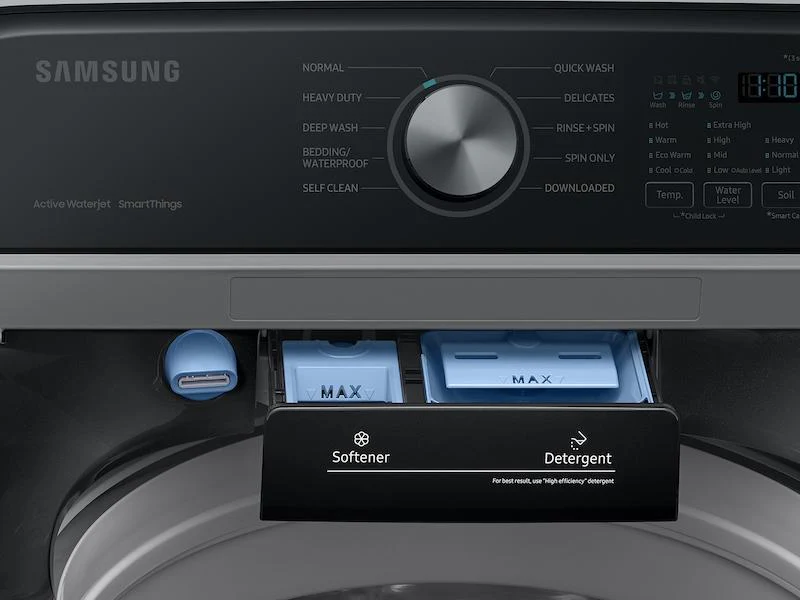 Samsung WA46CG3505AVA4 4.6 cu. ft. Large Capacity Smart Top Load Washer with ActiveWave™ Agitator and Active WaterJet in Brushed Black - Image 10