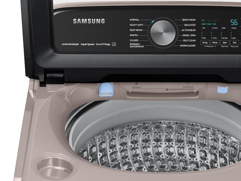 Samsung WA52A5500AC 5.2 cu. ft. Large Capacity Smart Top Load Washer with Super Speed Wash in Champagne - Image 4