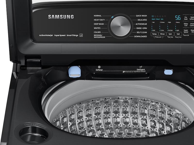 5.2 cu. ft. Large Capacity Smart Top Load Washer with Super Speed Wash in Brushed Black - Image 4