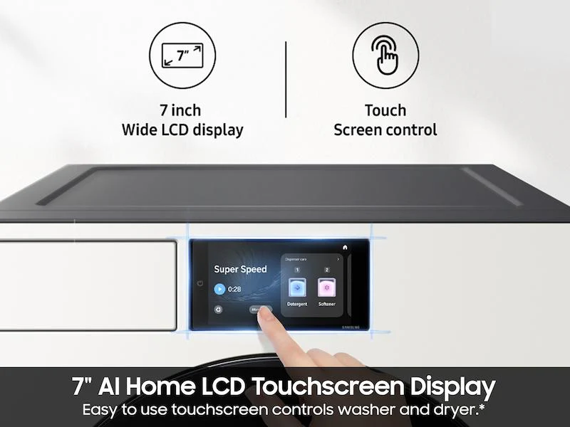 Samsung WF90F53ADY 5.3 cu. ft. Bespoke AI Ultra Capacity Front Load Washer with AI Home and AI OptiWash+ in Ivory - Image 4