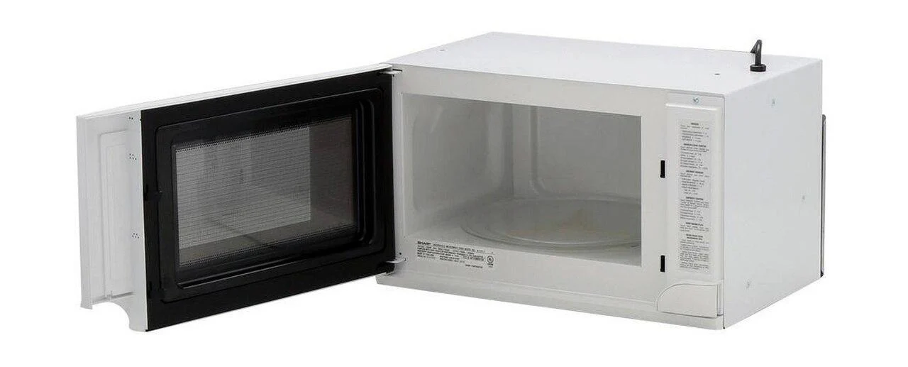 Sharp R1211TY 1.5 cu. ft. 1100W White Sharp Over-the-Counter Carousel Microwave Oven - Image 2