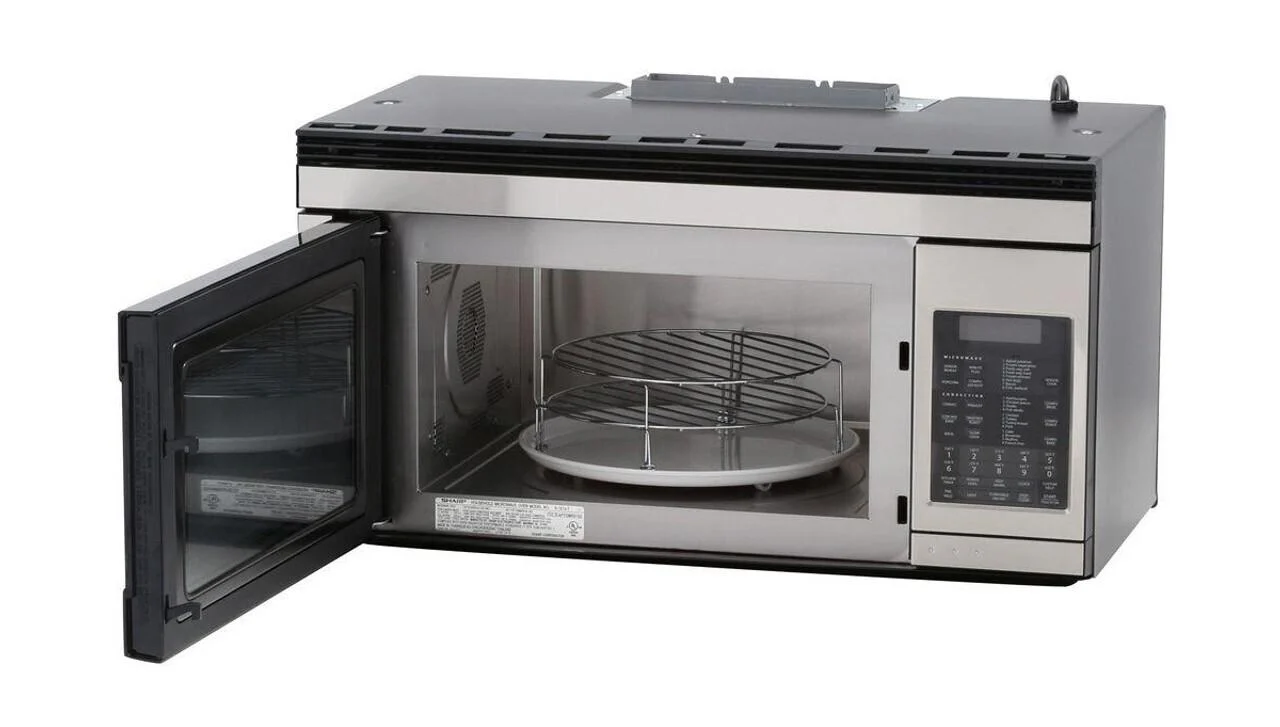 Sharp R1874TY 1.1 cu. ft. 850W Sharp Stainless Steel Over-the-Range Convection Microwave Oven - Image 4