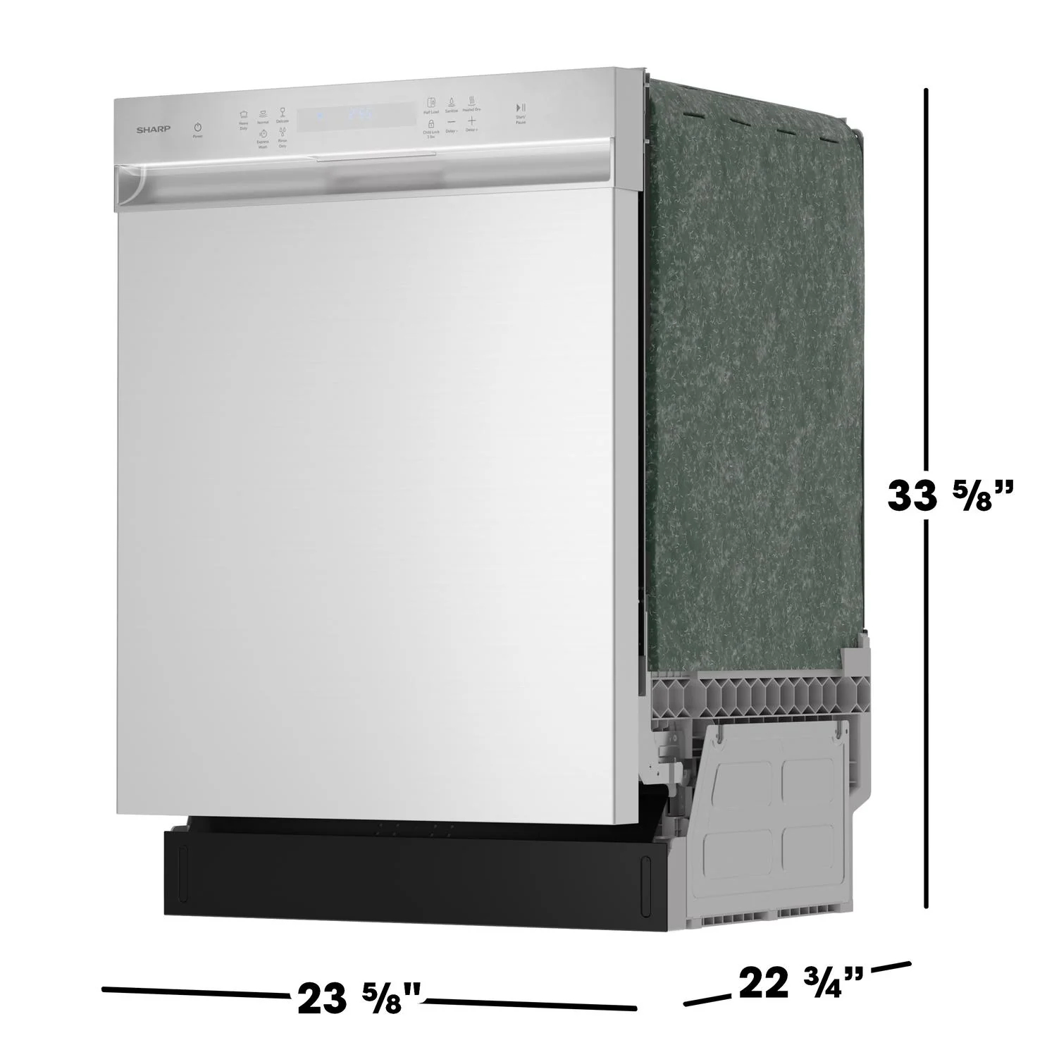 SDW6504MS Sharp 24 in. Stainless Steel Hybrid 52dB Dishwasher - Image 7