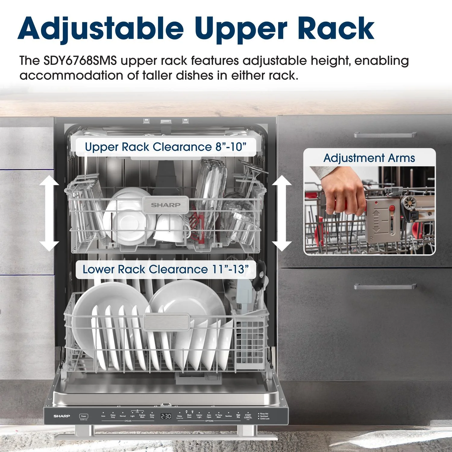 Sharp SDY6768SMS 24 in. Stainless Steel Dishwasher - Image 8