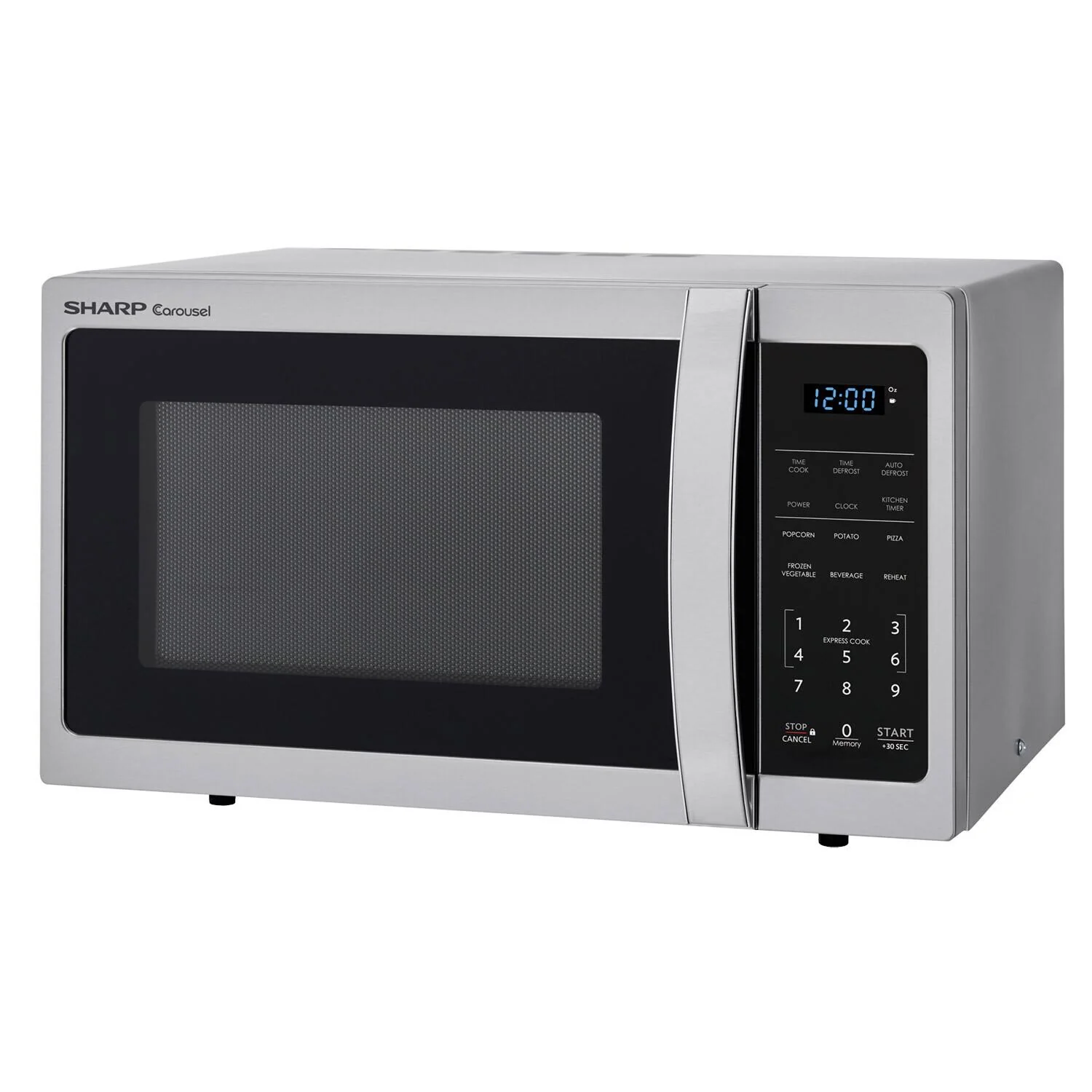 Sharp SMC0912BS 0.9 cu. ft. 900w Sharp Stainless Steel Carousel Countertop Microwave Oven - Image 2