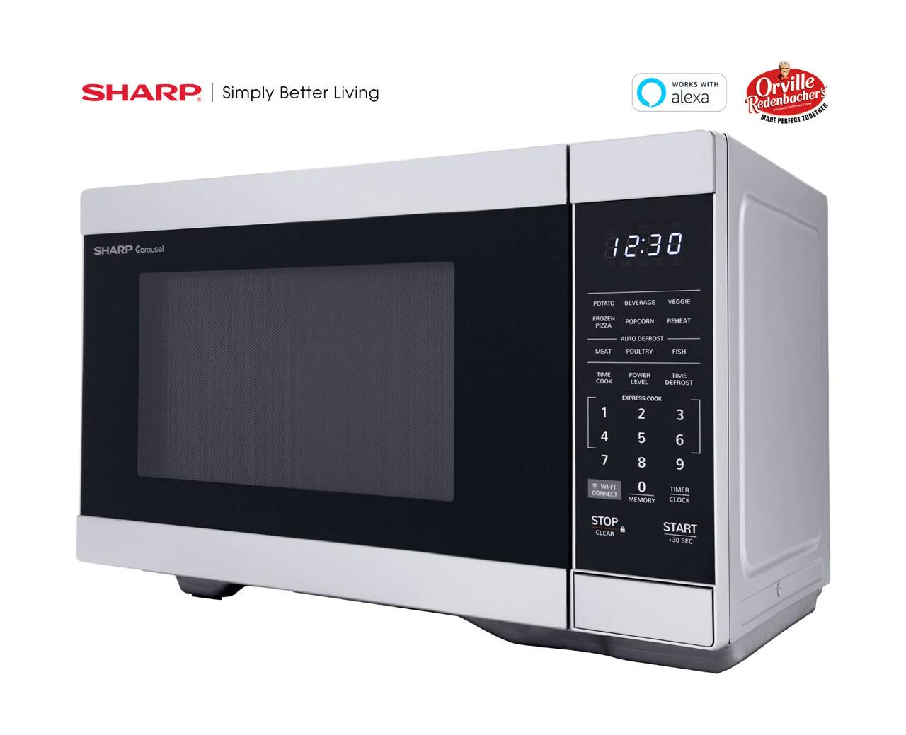 Sharp 1.1 cu. ft. Mid Size Countertop Microwave Oven - Image 4