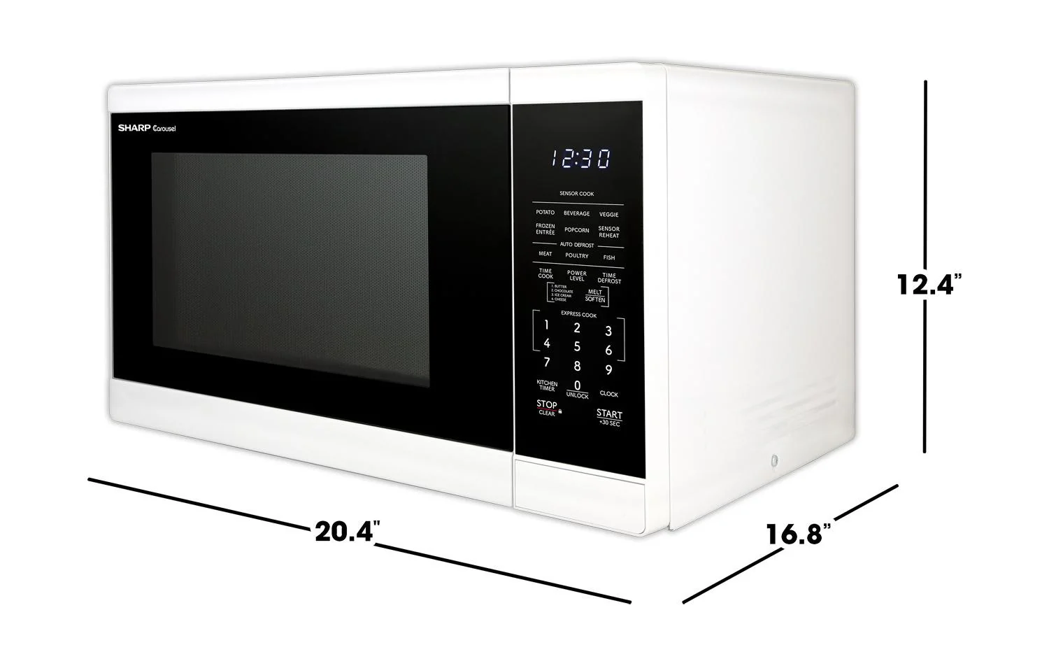 SMC1461KW Sharp 1.4 cu. ft. 1100W White Countertop Microwave Oven - Image 7