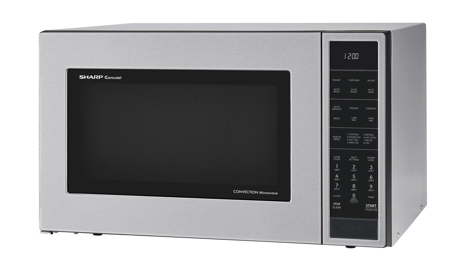 SMC1585KS Sharp 1.5 cu. ft. 900W Stainless Steel Convection Countertop Microwave Oven - Image 3