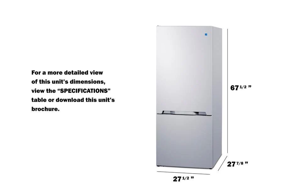 Summit FFBF151WLHD 28" Wide Bottom Mount Refrigerator-freezer - Image 8