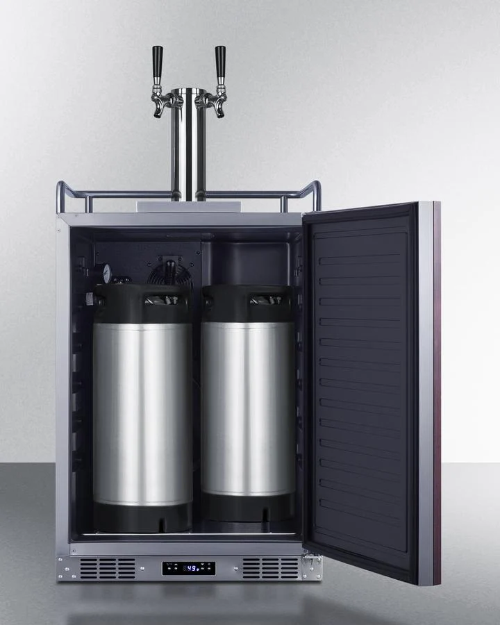 Summit SBC682PNRCFTWIN 24" Wide Built-in Cold Brew Coffee Kegerator (panel Not Included) - Image 4