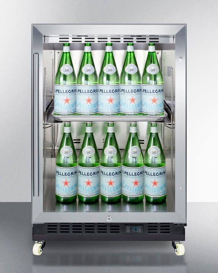 Summit SCR610BLRI 24" Wide Built-in Mini Reach-in Beverage Center With Dolly - Image 5