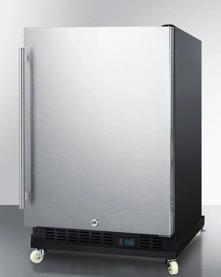 Summit SCR610BLSDRI 24" Wide Built-in Mini Reach-in Beverage Center With Dolly - Image 2