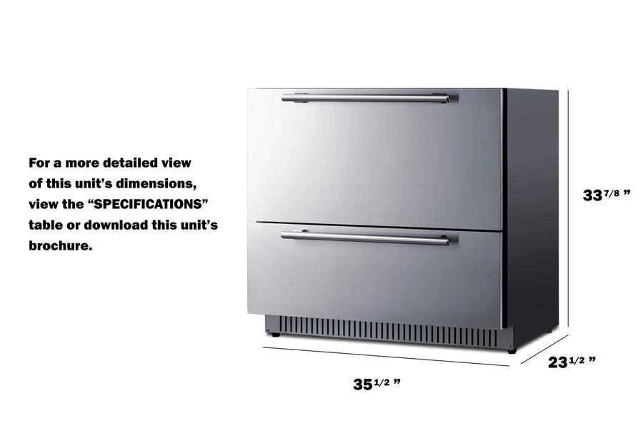 Summit SPR36332D 36" Wide 2-drawer All-refrigerator - Image 10