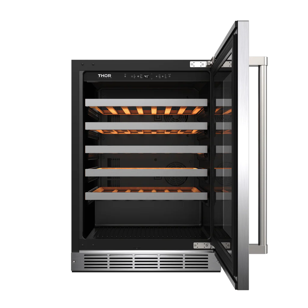 TWC24US Thor Kitchen 24-inch Single Zone Wine Cooler, 46 Wine Bottle Capacity - Image 2
