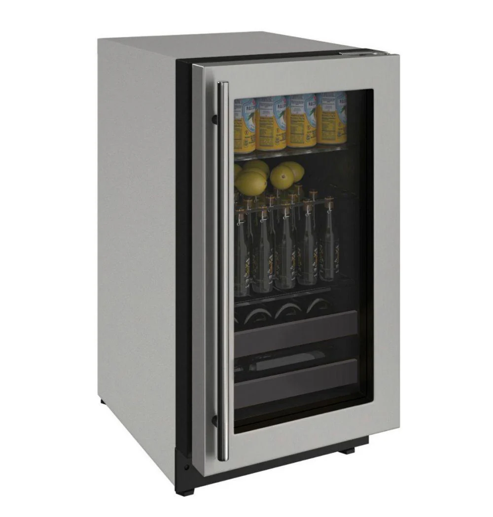 U-Line U2218BEVS15A 2218bev 18" Beverage Center With Stainless Frame Finish and Left-hand Hinge Door Swing and Lock (115 V/60 Hz) - Image 2
