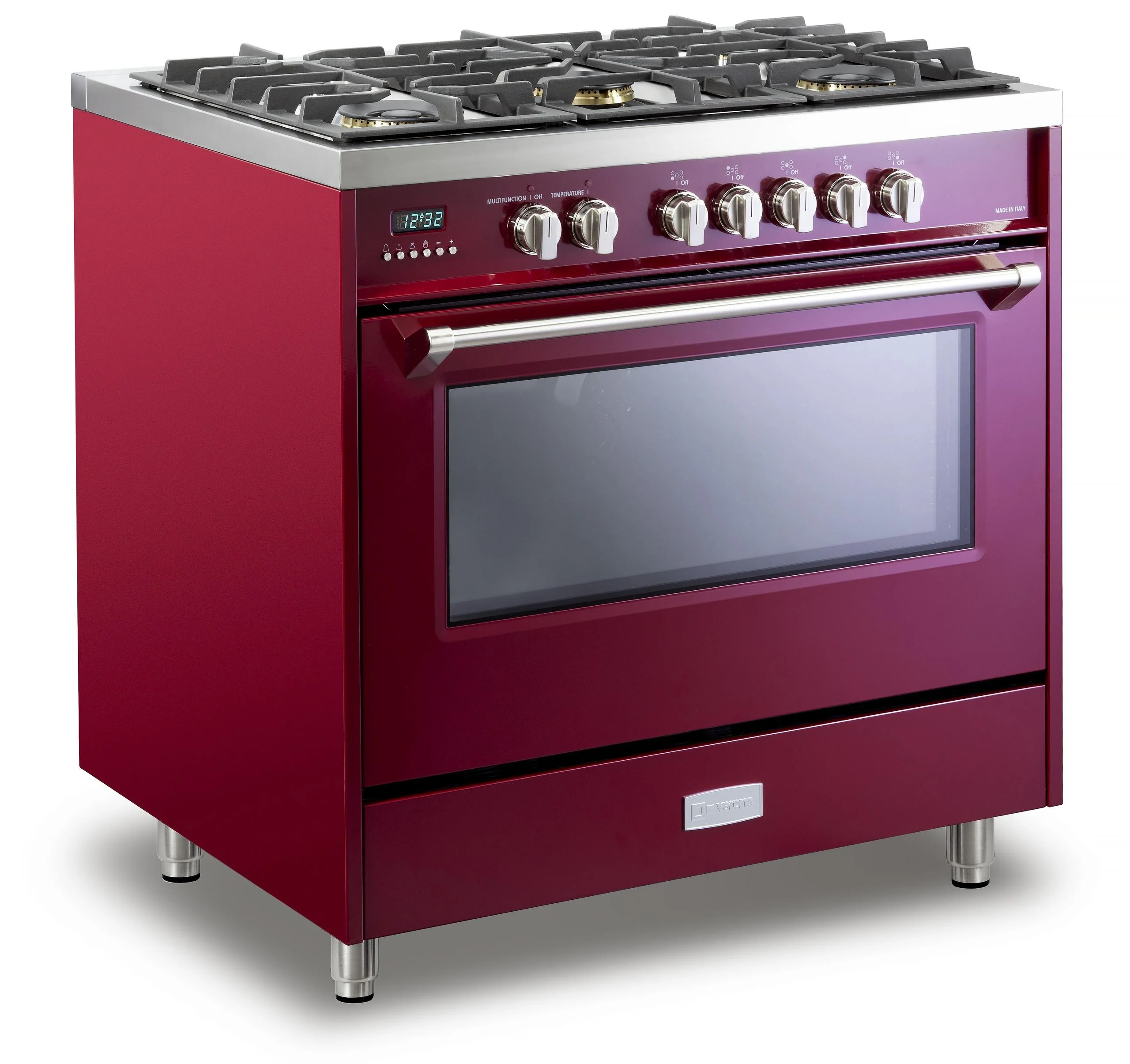 Designer 36" Dual Fuel Single Oven Range - Burgundy - Image 4