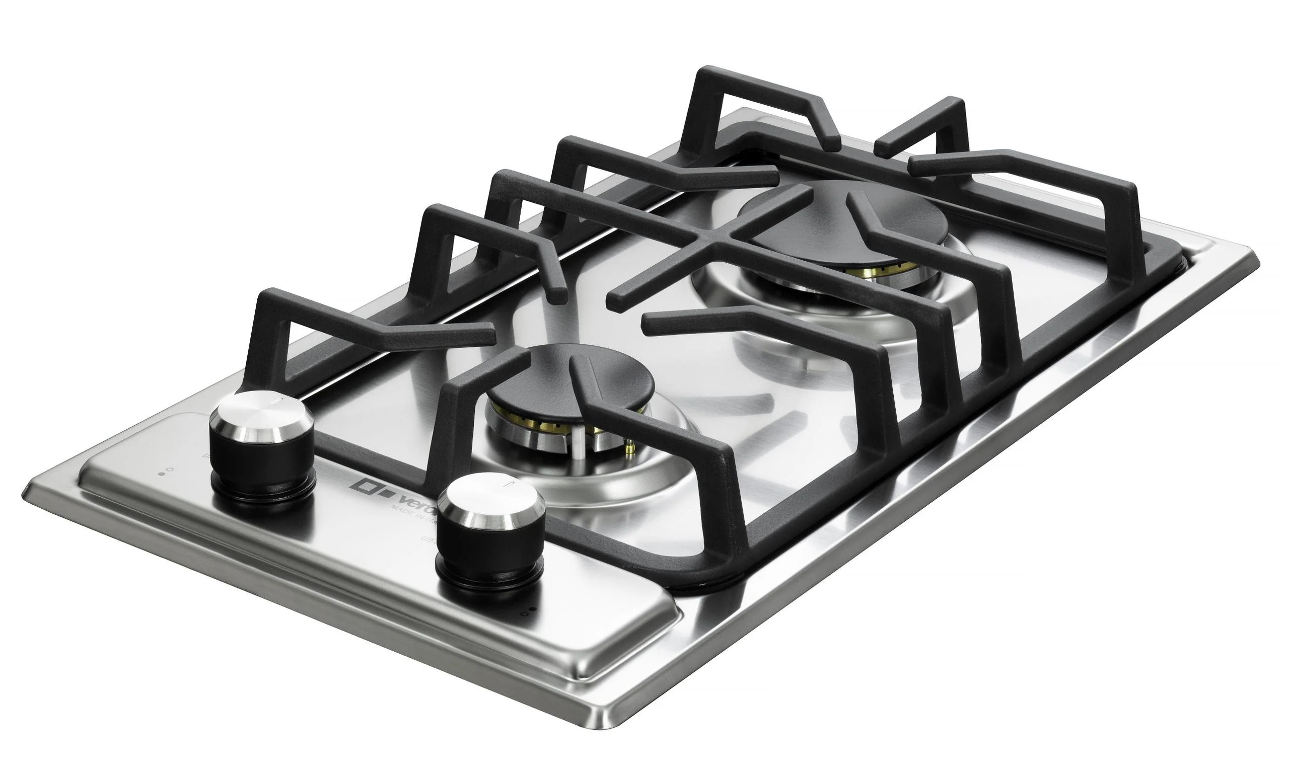 VDGCT212FSS Verona 12" Designer Gas Cooktop - Brass Burners - SS - Image 2