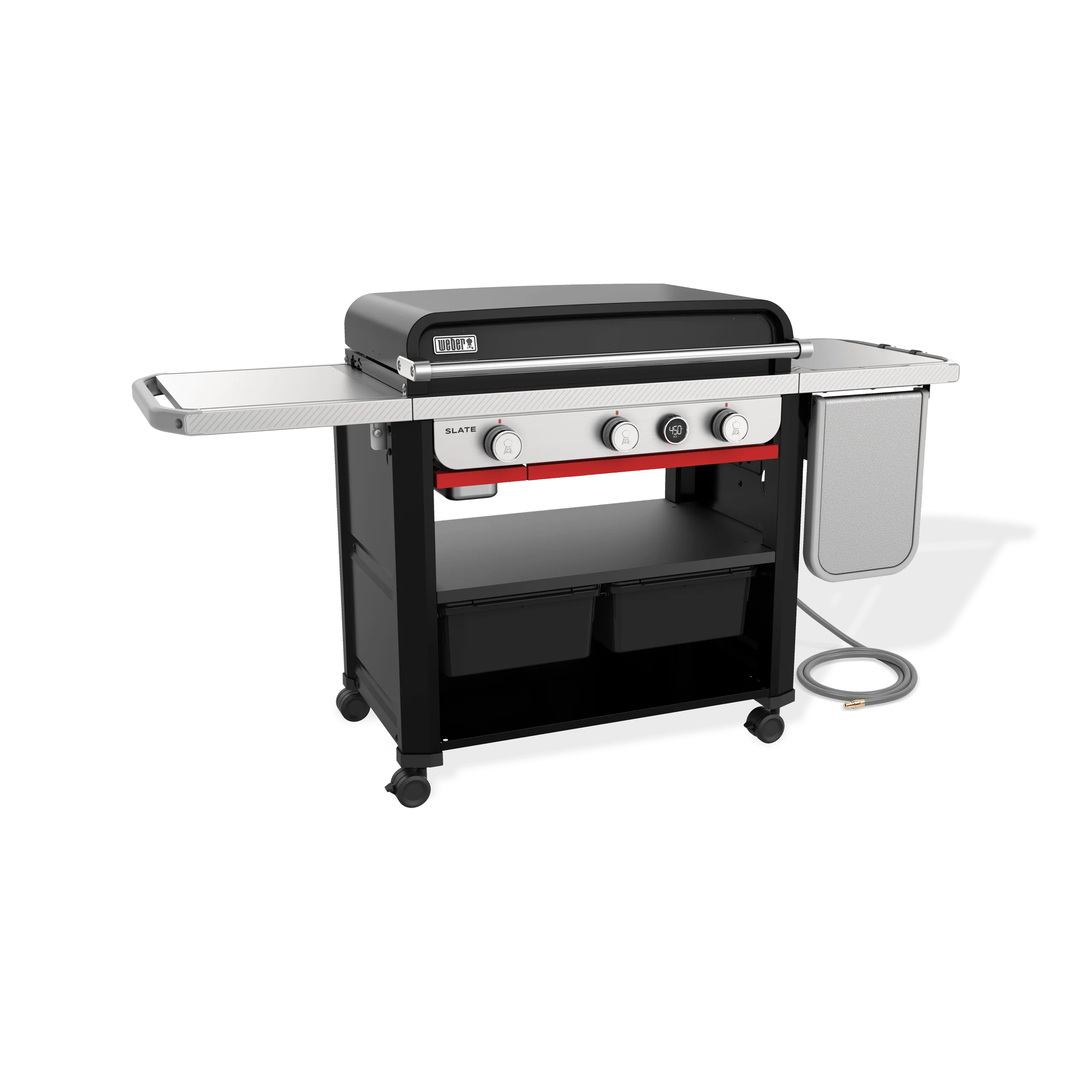 Weber 1500420 Slate® 30" Rust-Resistant Griddle with Extendable Side Table (Natural Gas) - Black - Image 10