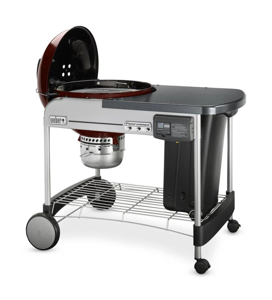Weber 15503001 Performer Deluxe Charcoal Grill - 22" Crimson - Image 2