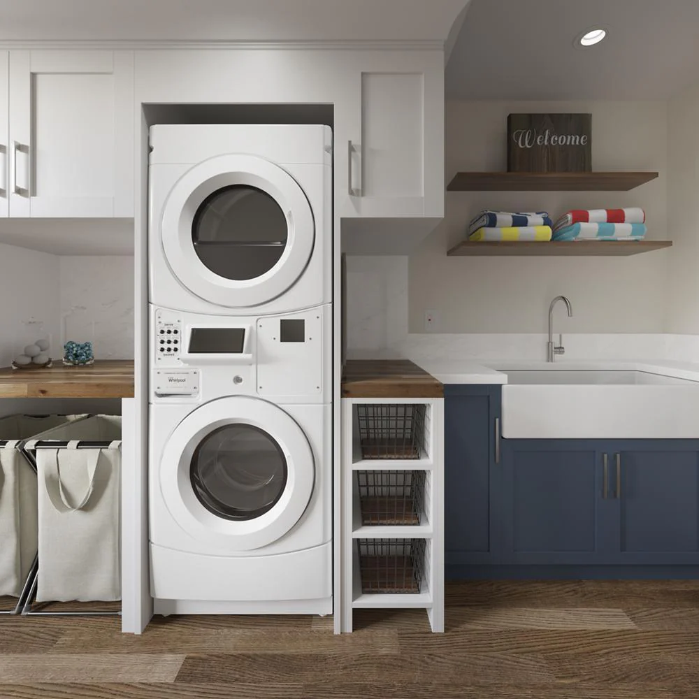 Whirlpool CGT9100GQ Commercial Gas Stack Washer/Dryer, Card Reader-Ready - Image 6