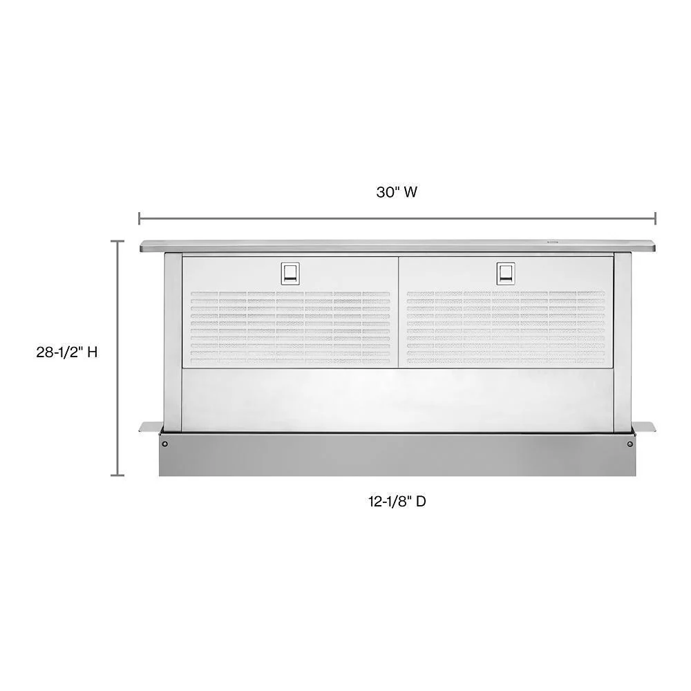 Whirlpool UXD8630DYS 30" Retractable Downdraft System with Interior Blower Motor - Image 2