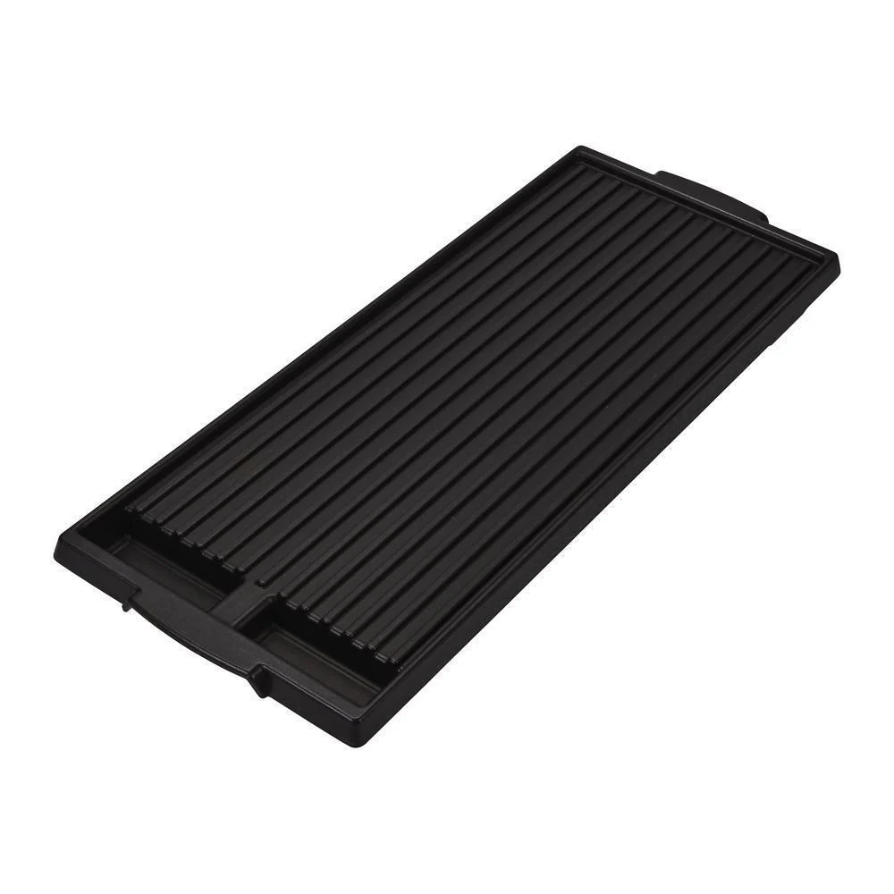 Whirlpool W10432545 Range Grill Kit - Black with Non-Stick Surface Cast Aluminum and 2-Divided Grease wells (1 1/8-IN H X 7 3/4-IN W X 19 3/4-IN D)