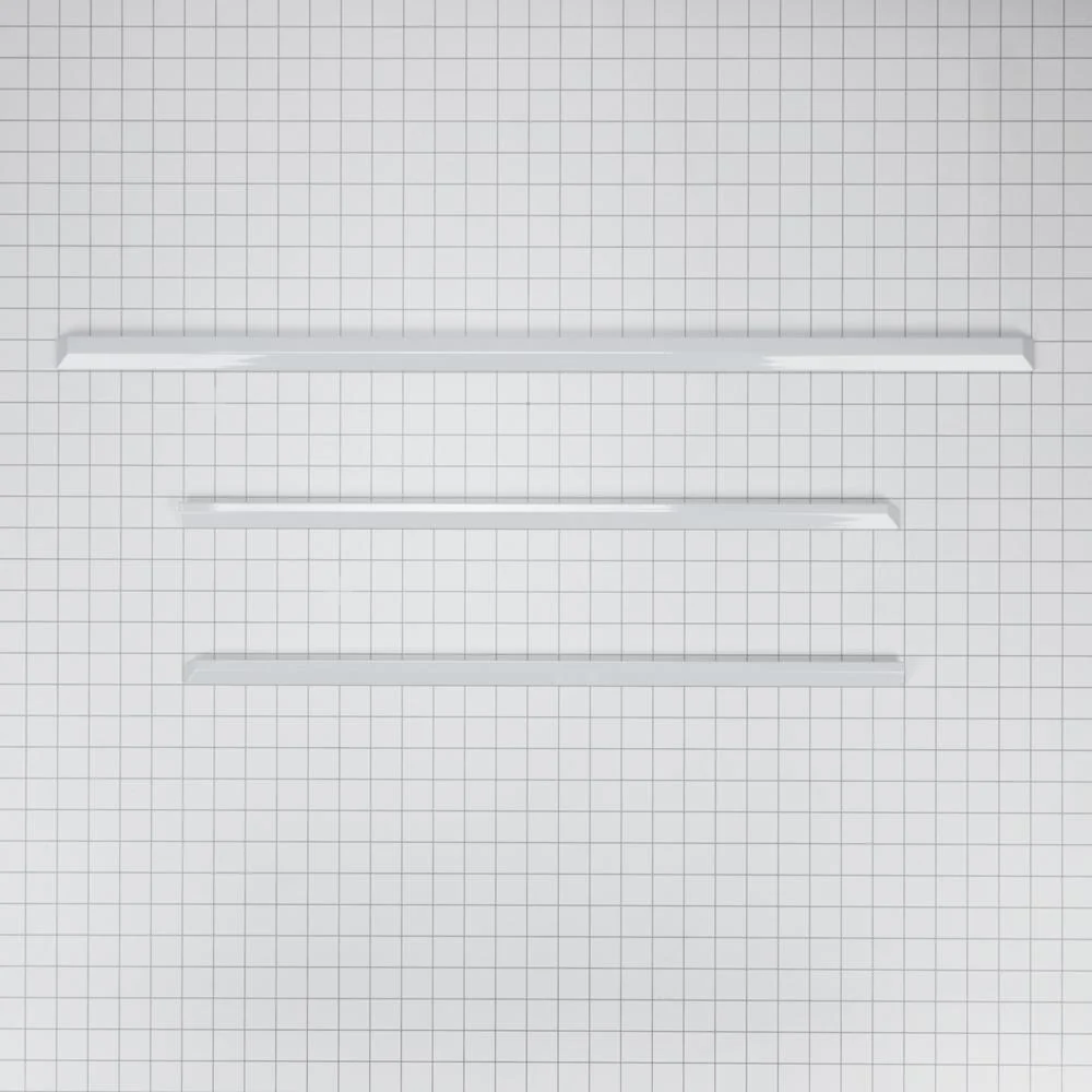 Whirlpool W10675027 30" Slide-in Range Trim Kit, White, with (1) 30" L trim piece, (2) 20" L trim pieces, and installation instructions - Image 2