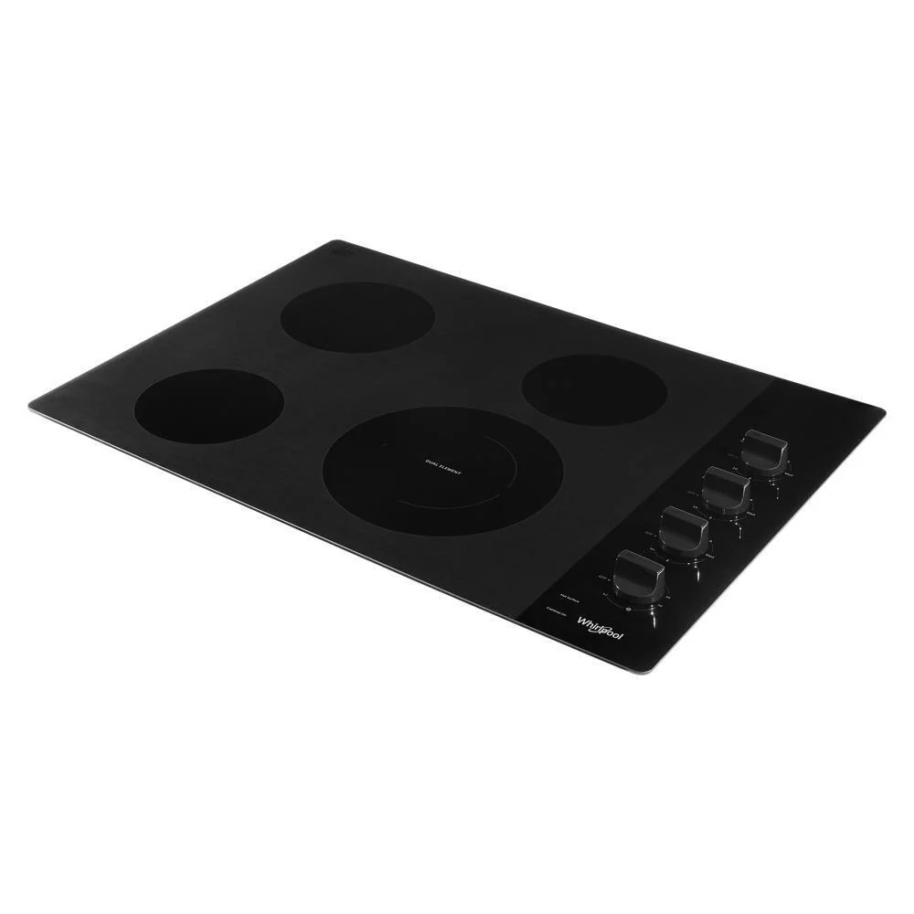 Whirlpool WCE55US0HB 30-inch Electric Ceramic Glass Cooktop with Dual Radiant Element - Image 2