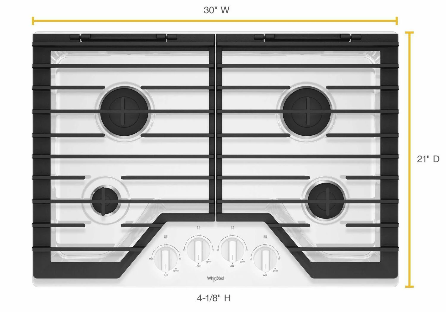 30-inch Gas Cooktop with EZ-2-Lift™ Hinged Cast-Iron Grates - Image 6