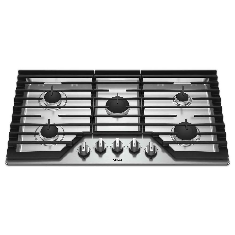 Whirlpool 36-inch Gas Cooktop with EZ-2-Lift™ Hinged Cast-Iron Grates - Image 2