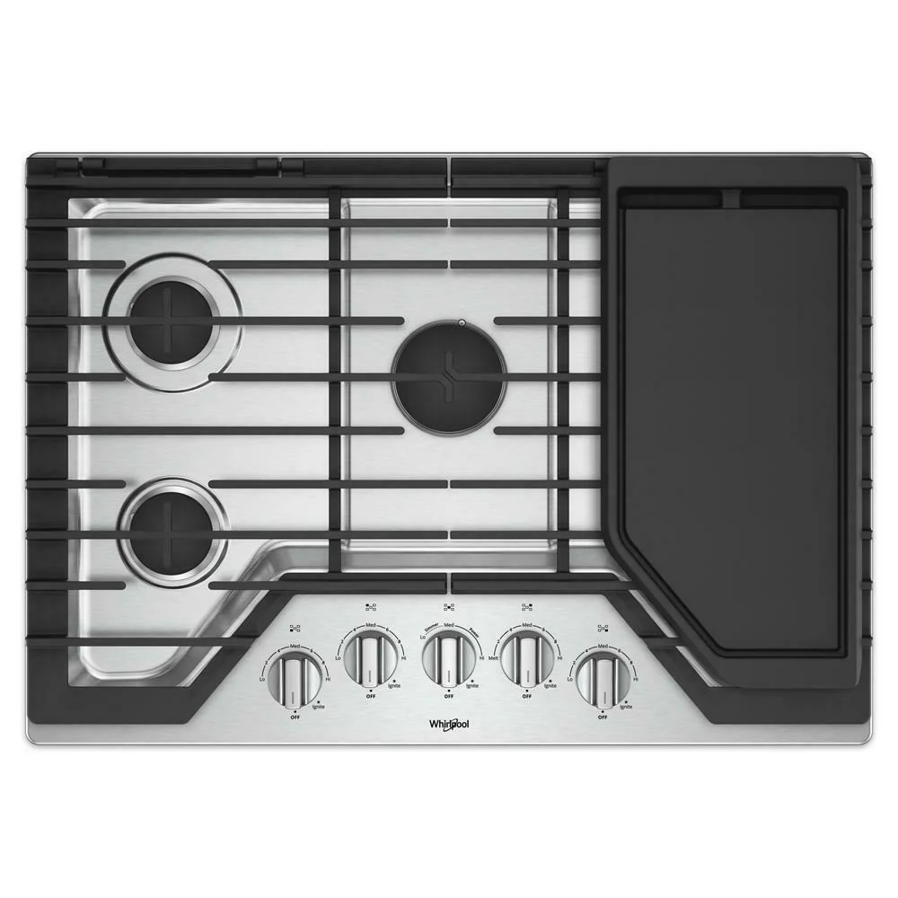 Whirlpool WCG97US0HS 30-inch Gas Cooktop with Griddle - Image 4