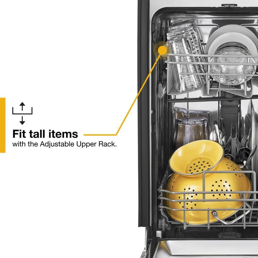 Whirlpool WDPS5118PB Small-Space Compact Dishwasher with Stainless Steel Tub - Image 3