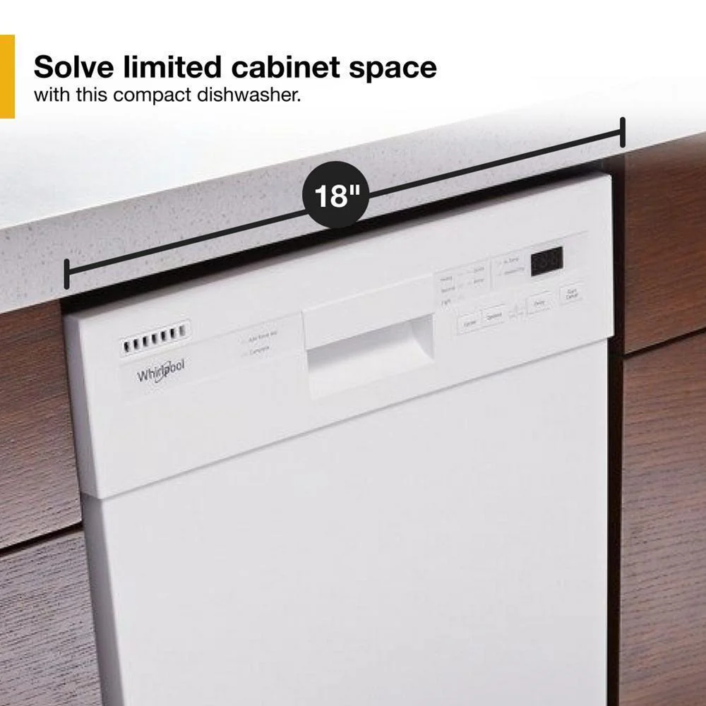 Whirlpool WDPS5118PW Small-Space Compact Dishwasher with Stainless Steel Tub - Image 4