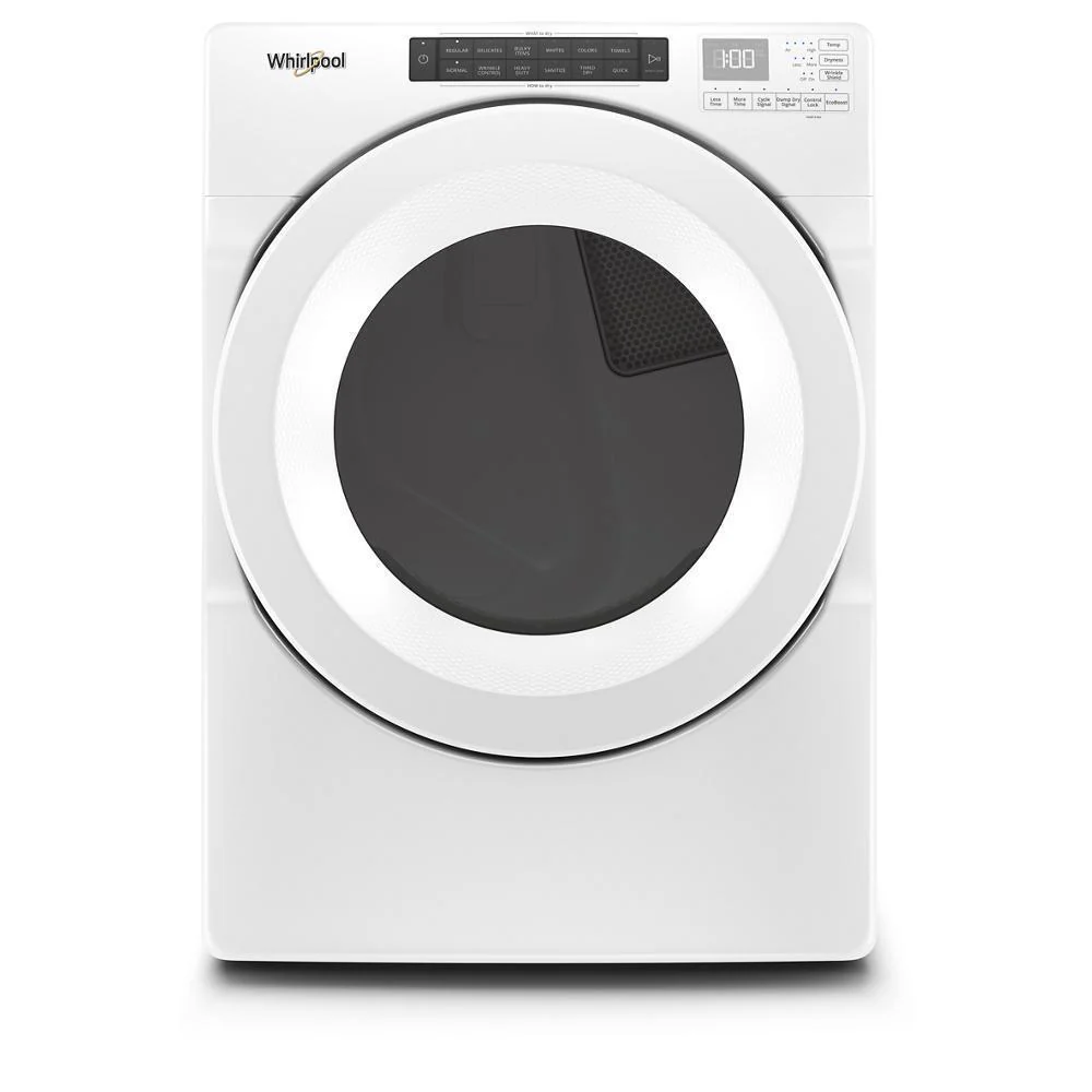 Whirlpool WED560LHW 7.4 cu.ft Front Load Long Vent Electric Dryer with Intuitive Controls
